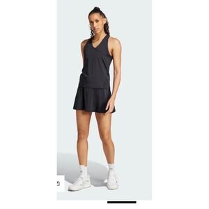 Adidas Club Skirt PKT Women Black Tennis Golf Skirt Climacool  Size L NEW